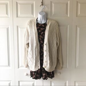 Vintage chunky knit cardigan